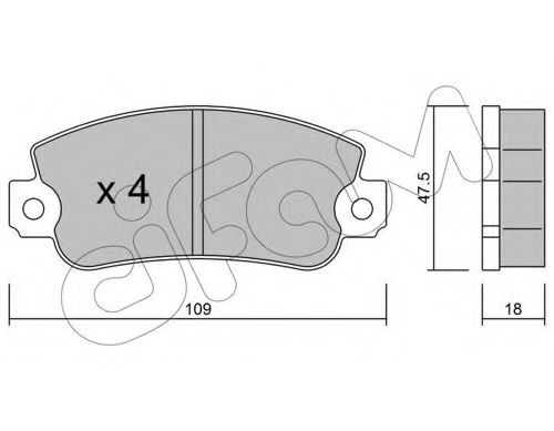 Тормозные колодки CIFAM 822-033-0