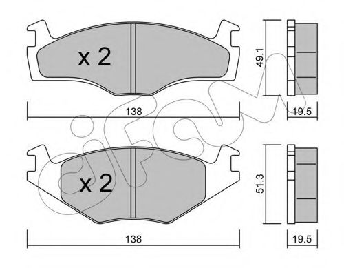 Тормозные колодки CIFAM 822-045-1