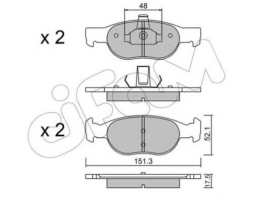 Тормозные колодки CIFAM 822-079-2