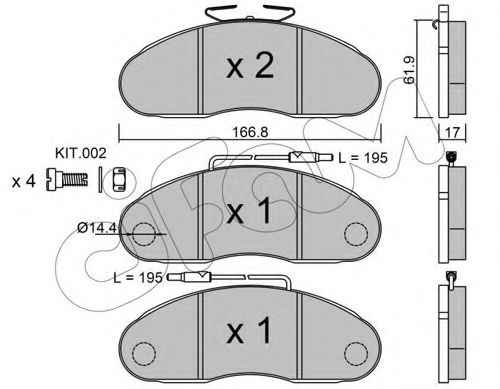 Тормозные колодки CIFAM 822-111-0