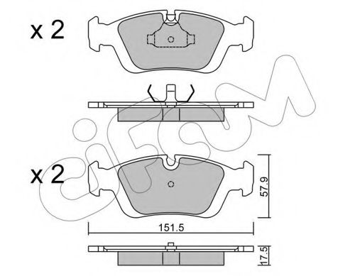 Тормозные колодки CIFAM 822-124-0