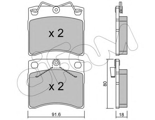 Тормозные колодки CIFAM 822-163-1