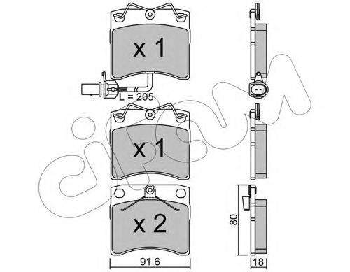 Тормозные колодки CIFAM 822-163-2