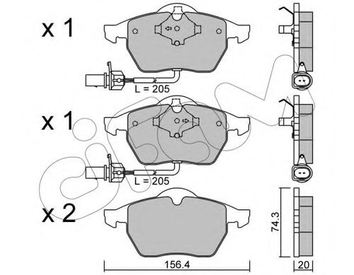 Тормозные колодки CIFAM 822-181-3