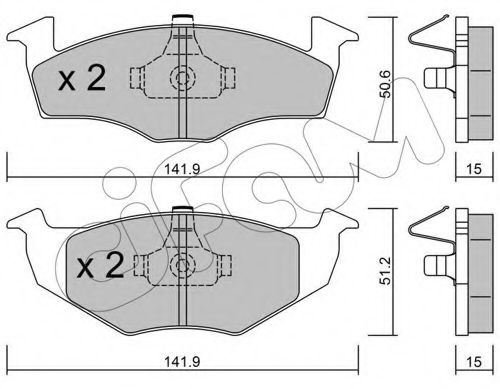 Тормозные колодки CIFAM 822-206-2