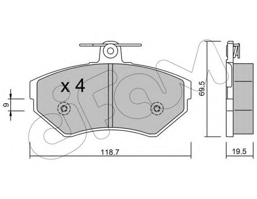 Тормозные колодки CIFAM 822-215-0