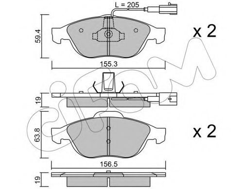 Тормозные колодки CIFAM 822-220-0