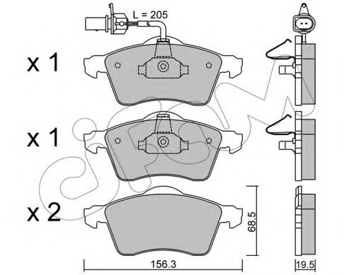 Тормозные колодки CIFAM 822-263-1