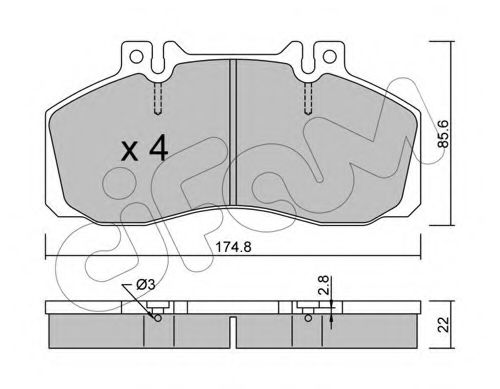 Тормозные колодки CIFAM 822-267-0