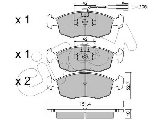 Тормозные колодки CIFAM 822-274-0
