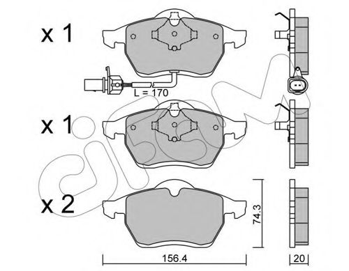 Тормозные колодки CIFAM 822-279-1