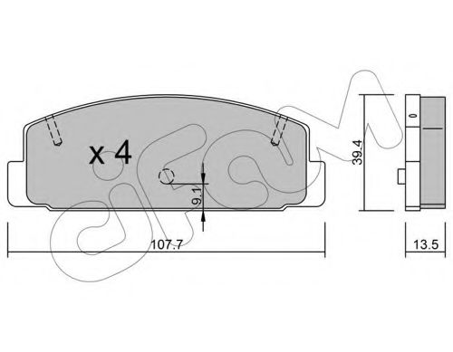 Тормозные колодки CIFAM 822-302-1