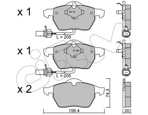Тормозные колодки CIFAM 822-314-0