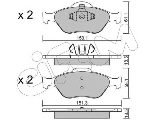 Тормозные колодки CIFAM 822-316-0