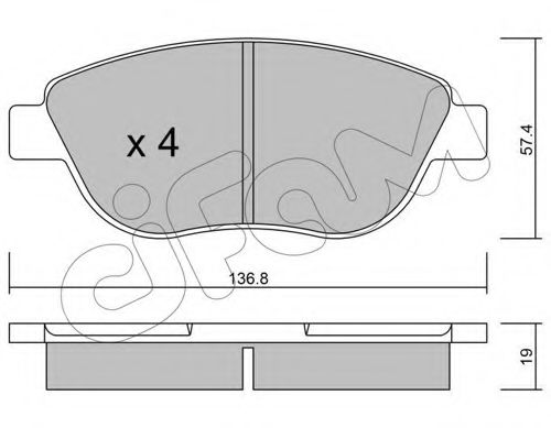 Тормозные колодки CIFAM 822-322-1