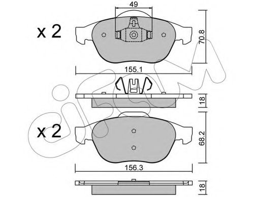 Тормозные колодки CIFAM 822-336-2