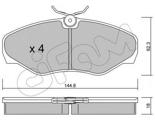 Тормозные колодки CIFAM 822-338-2
