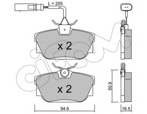 Тормозные колодки CIFAM 822-346-2
