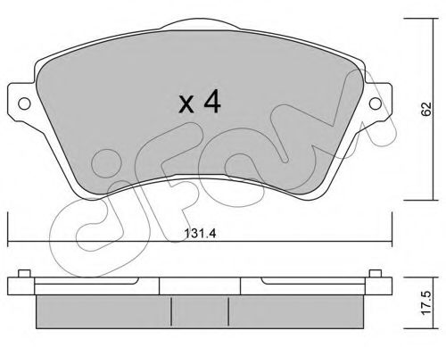 Тормозные колодки CIFAM 822-349-0