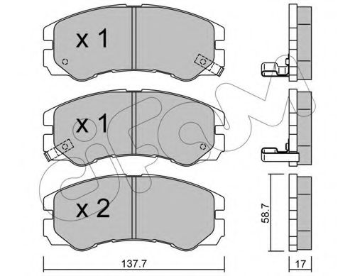 Тормозные колодки CIFAM 822-357-0
