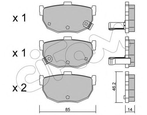Тормозные колодки CIFAM 822-362-0