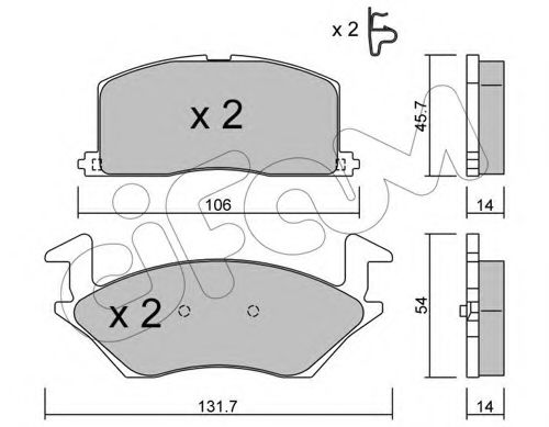 Тормозные колодки CIFAM 822-422-0