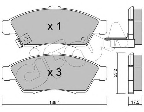 Тормозные колодки CIFAM 822-437-0