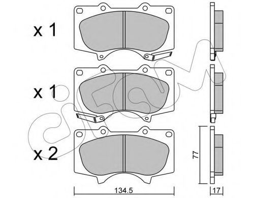 Тормозные колодки CIFAM 822-454-0