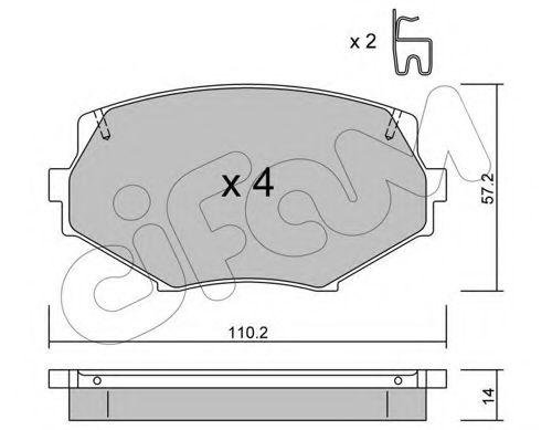 Тормозные колодки CIFAM 822-472-0