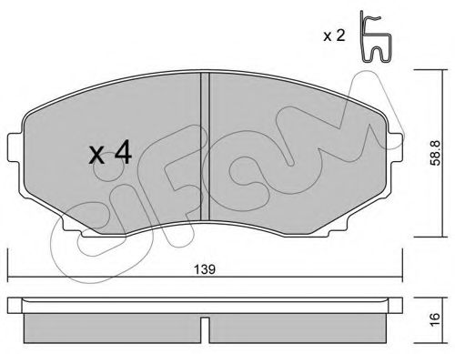 Тормозные колодки CIFAM 822-477-0