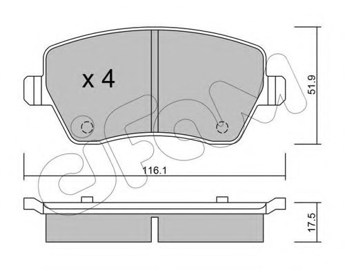 Тормозные колодки CIFAM 822-485-0
