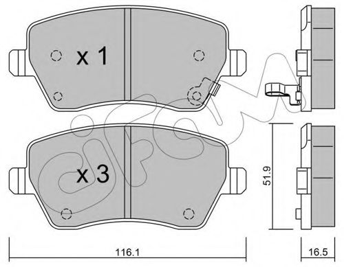 Тормозные колодки CIFAM 822-485-1
