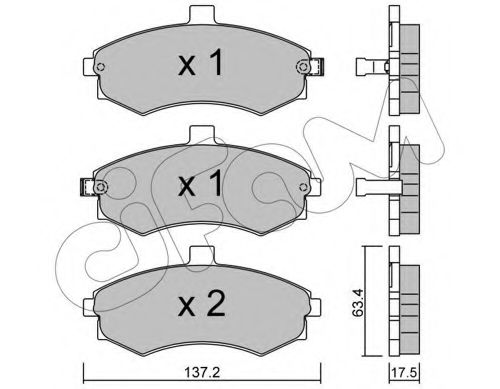 Тормозные колодки CIFAM 822-504-0