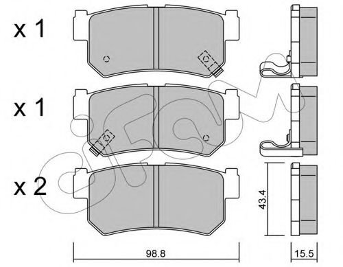 Тормозные колодки CIFAM 822-519-0