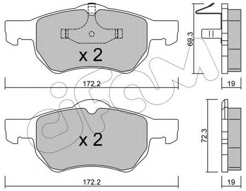 Тормозные колодки CIFAM 822-523-0