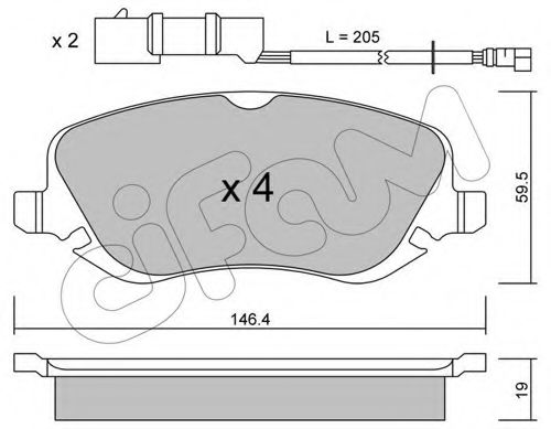 Тормозные колодки CIFAM 822-529-0
