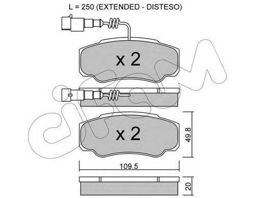 Тормозные колодки CIFAM 822-532-1