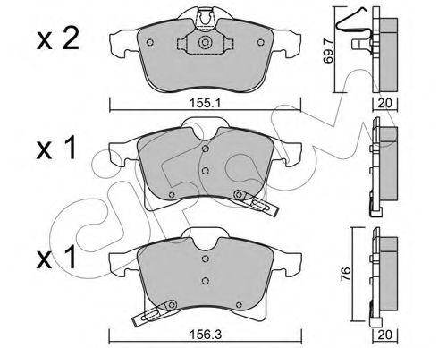 Тормозные колодки CIFAM 822-539-0