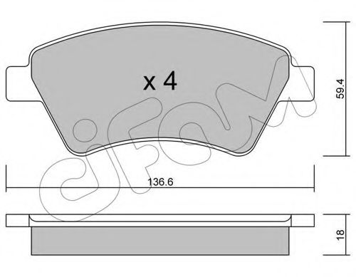 Тормозные колодки CIFAM 822-544-0