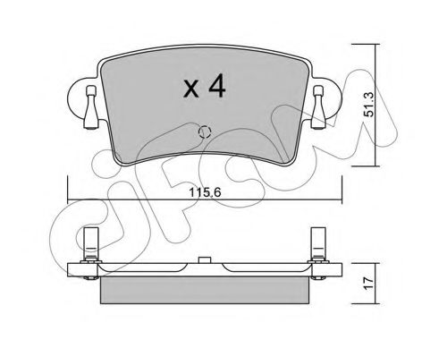 Тормозные колодки CIFAM 822-546-0