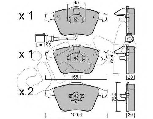 Тормозные колодки CIFAM 822-549-2