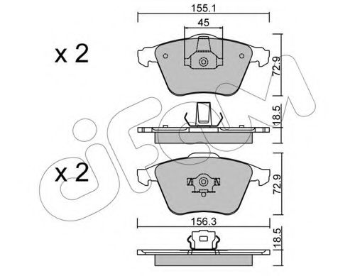Тормозные колодки CIFAM 822-549-3