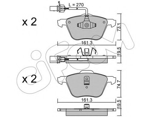 Тормозные колодки CIFAM 822-551-0
