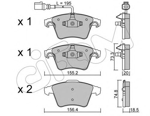 Тормозные колодки CIFAM 822-552-0