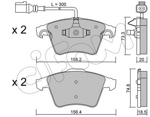 Тормозные колодки CIFAM 822-552-2