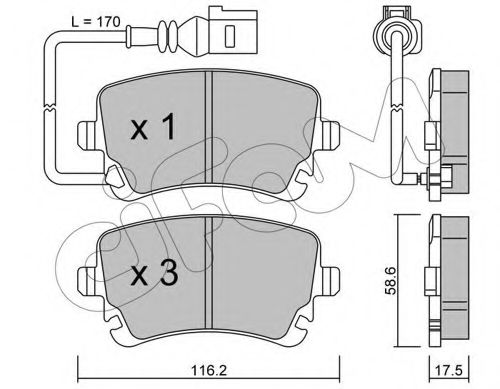 Тормозные колодки CIFAM 822-554-0