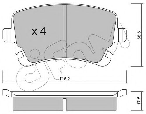 Тормозные колодки CIFAM 822-554-2
