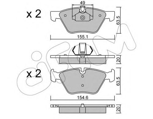 Тормозные колодки CIFAM 822-557-0