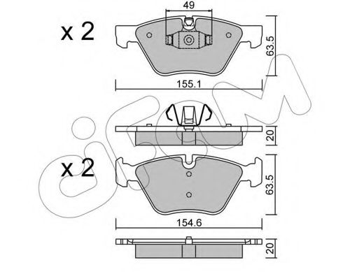 Тормозные колодки CIFAM 822-557-5