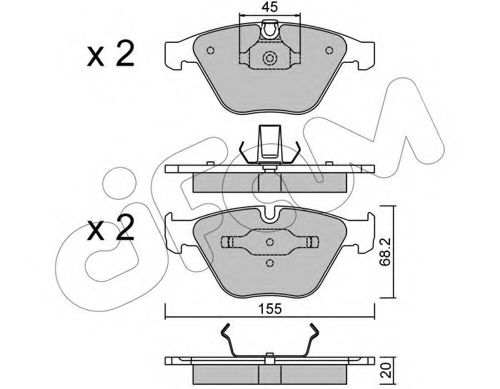 Тормозные колодки CIFAM 822-558-4